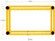 Multi-Angle Measuring Ruler and Shape Template Tool, Yellow