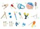 ECOTOYS Kids Musical Instrument Set, 16-Piece Percussion Toys with Bag