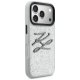 Karl Lagerfeld IML Glitter KL Diamond Logo Phone Case Cover iPhone 17 Pro Max - silver