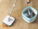 360° Spin Mop and Bucket Set with Wringer, 2 Reusable Microfiber Mop Heads