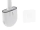 Silicone toilet brush with holder, white