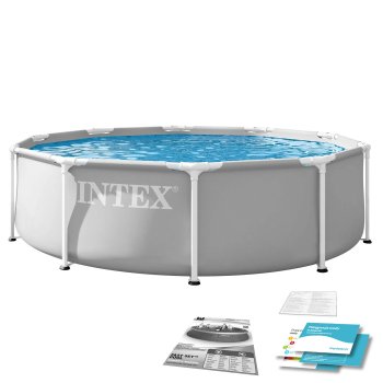 Каркасный бассейн Intex 26700ND 305x76 см, серый