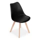 Dining Chairs Set of 4 with Faux Leather Cushion for Kitchen ModernHome, black