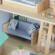 Wooden Dollhouse in a Suitcase - Pet Hotel with Furniture and Figures