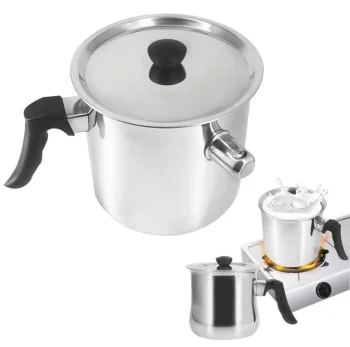 Milk Boiling Pot 0.8L with Whistle and Lid