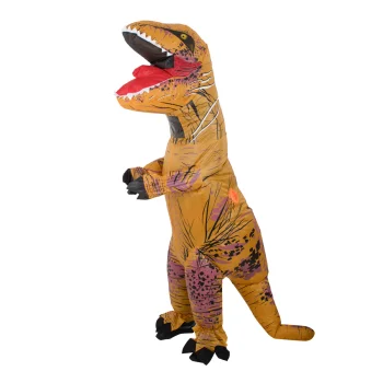 Inflatable T-REX Dinosaur Costume for Kids, 1.5–1.9 m, Brown