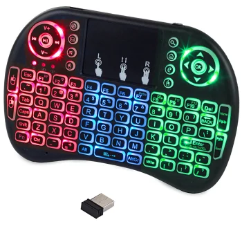 Mini Wireless Keyboard with LED Backlight for TV & PC