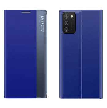 Flip Cover Case for Samsung Galaxy A03s (166.5) with Stand Function, Blue