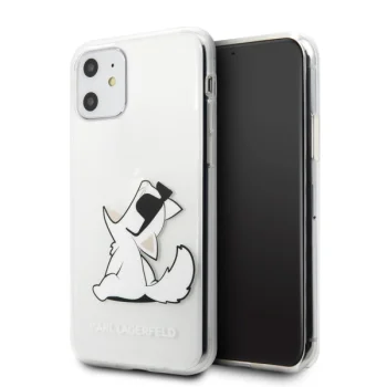 Karl Lagerfeld Choupette Fun dėklas iPhone 11 / XR, skaidrus