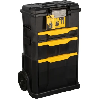 Stanley STST1-70344 2-in-1 Rolling Workshop Tool Trolley, 59.1 l, Black/Yellow