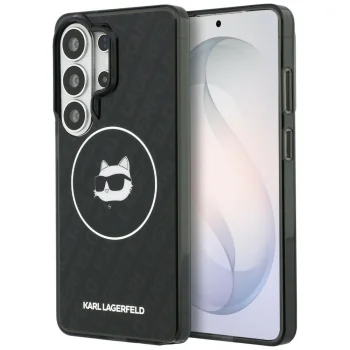 Karl Lagerfeld IML Repeated Choupette MagSafe Case for Samsung Galaxy S26 Ultra, Black