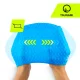 TSUNAMI TEXTURE Women\'s Silicone Swim Cap, Blue