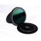 Magnetic Aluminum Cap Set for H&Y Revoring Filter Mount 58-77 mm, Matte Black