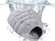 Plush pet bed cocoon with soft cushion for dogs and cats, 50x40x35 cm, grey