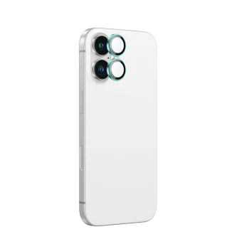 AmazingThing AR Aluminum Camera Lens Glass for iPhone 16 / 16 Plus with Frame, 9H, Green