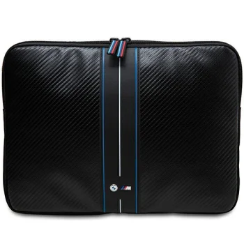 BMW Carbon & Blue Stripe Sleeve for 14" Laptop, Black