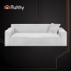Ruhhy Stretch Velvet Corner Sofa Cover 26035, 145-185 cm, Light Grey