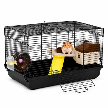 Cage for Small Rodents, Hamsters, Mice with Accessories Petsi, Black