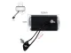 Aluminum Motorcycle Mirrors with M10 Mount and M8 Adapter, 2 pcs, Black