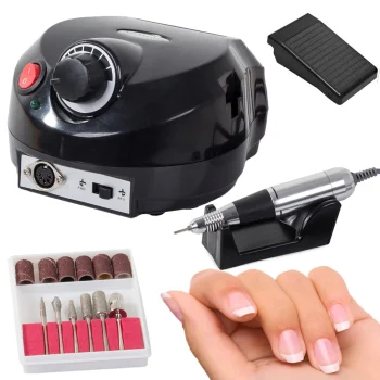 Nail Drill Machine for Manicure and Pedicure 65W, 35000 RPM, Black