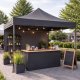Pop Up Canopy Tent LUARO 10x10 ft Outdoor Gazebo for Parties, black