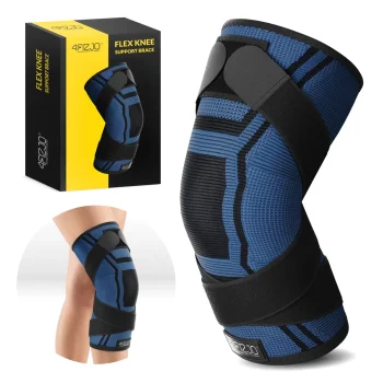 4FIZJO Elastic Knee Support Brace XL, Black/Green