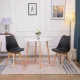 Dining Chairs Set of 4 with Faux Leather Cushion for Kitchen ModernHome, black
