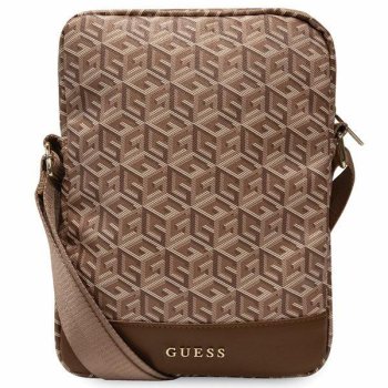 Guess Laptop Backpack Bag Rucksack, 10'', Brown Gcube Stripe