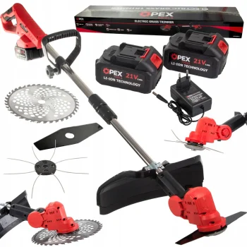 Cordless Grass Trimmer OPEX TOOLS OPX28025, 21V, 1200W, 2x 3.0Ah