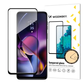 Защитное стекло Wozinsky Full Glue для Motorola Moto G54 Черное