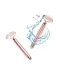 Rose Quartz Face and Neck Vibrating Massager Roller Energy Beauty Bar