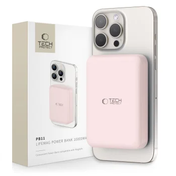 Tech-Protect LifeMag PB11 MagSafe Power Bank 10000mAh 15W, Pink