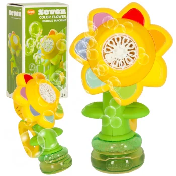 Automatic Flower Bubble Machine with Light Effects