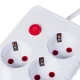 Maclean MCE393 W Power Strip, 4 Outlets + 3xUSB, 2500W, 3m, White