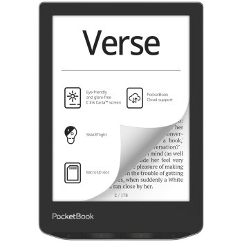 PocketBook Verse eReader eBook 8GB, Mist Grey