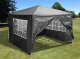 MultiGarden Garden Gazebo 3x3 m with 4 Side Panels, Grey