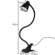 Izoxis 00019454 Desk Lamp with Clip and Base, Black