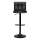 Sofotel Monro Upholstered Bar Stool with Backrest, Black