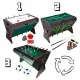 Carruzzo 3-in-1 Rotating Multi Game Table XL Foosball Billiards Air Hockey