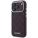 Karl Lagerfeld Grained Mono Resin Logo MagSafe Case for iPhone 17 Pro / 18 Pro - Burgundy