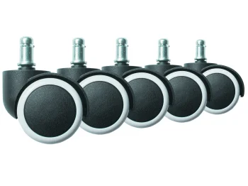 Sofotel Rubberized Office Chair Wheels, 5 Pack, White