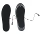 Heated shoe insoles with USB cable, black