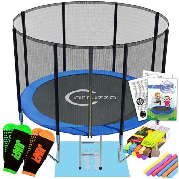 Garden trampoline 12ft (3.66 m) Carruzzo with safety net and ladder