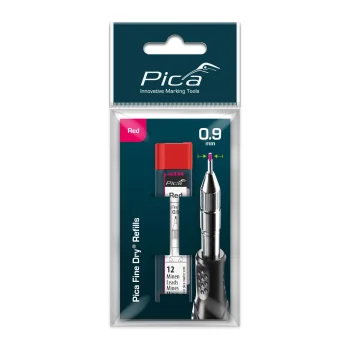 Pica Fine-Dry Refill Leads 0.9 mm, 12 pcs, Red (7031/SB)