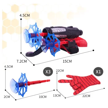 Net launcher glove toy with 3 arrows for active play