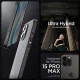 Spigen iPhone 15 Pro Max Case Ultra Hybrid, Clear Black