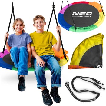 Neo-Sport Swingo Nest Swing for Kids 100 cm Outdoor Saucer Tree Swing