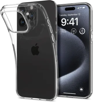 Spigen iPhone 15 Pro Case Liquid Crystal, Crystal Clear