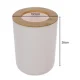 Ruhhy 6-Piece Bathroom Accessory Set, White / Bamboo