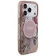 Guess IML Flowers Pearl Strap MagSafe Phone Case Cover iPhone 17 Pro - Pink